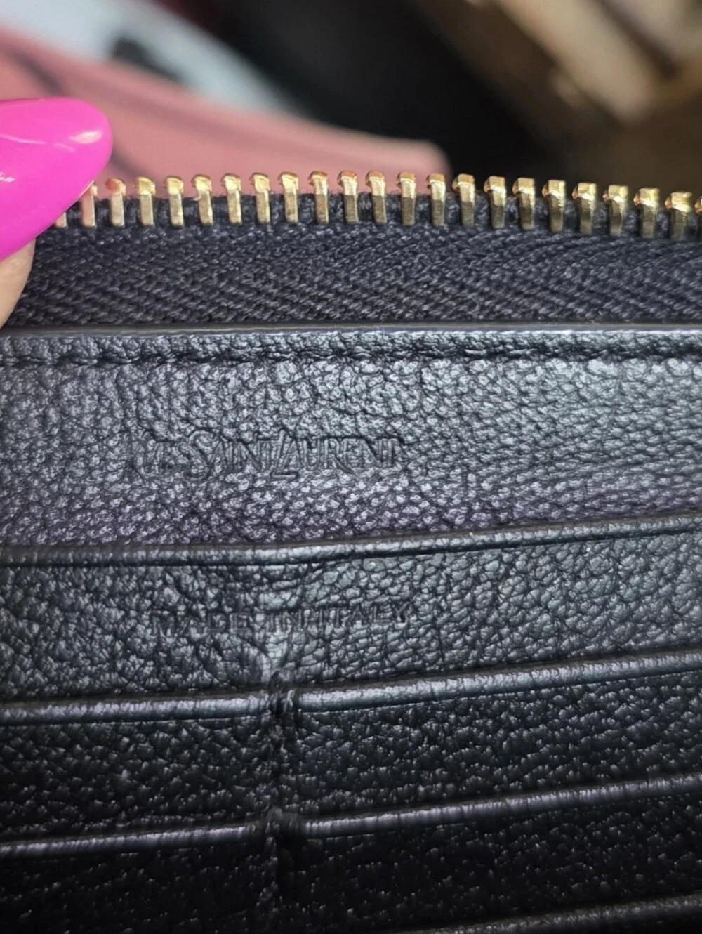 YSL Ives Saint Laurent Black Zippy Wallet - Picture 4 of 17